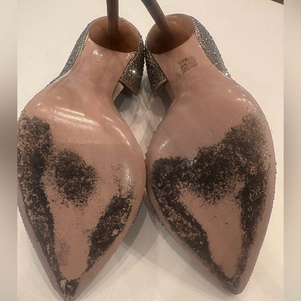 Gucci Silver Rhinestone Heels - Picture 10 of 10